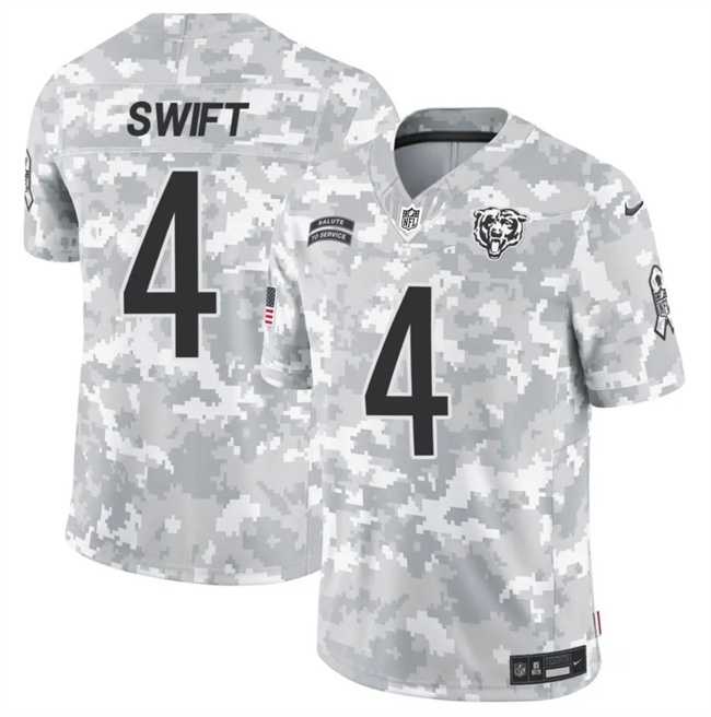 Men's Chicago Bears #4 D'Andre Swift 2024 F.U.S.E Arctic Camo Salute To Service Limited Stitched Football Jersey Dzhi,We sell and wholesale Men's Chicago Bears #4 D'Andre Swift 2024 F.U.S.E Arctic Camo Salute To Service Limited Stitched Football Jersey Dzhi on line form chian!